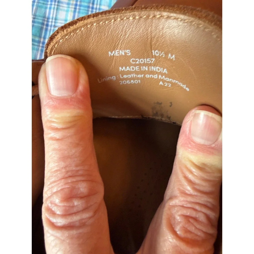 Cole Haan Grand.OS Mens British Tan Leather Apron  Oxford Shoes C20157 Size 10.5